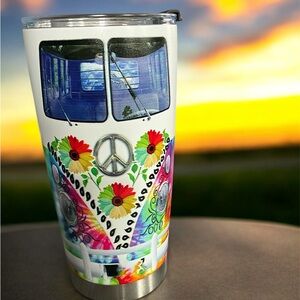 Colorful Peace Sign VW Tumbler